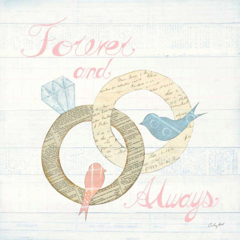 Lovebirds II White Modern Wood Framed Art Print by Prahl, Courtney