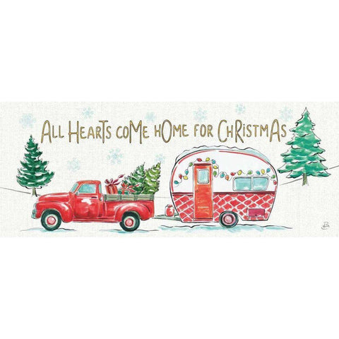 Christmas in the Country VIII All Hearts White Modern Wood Framed Art Print by Brissonnet, Daphne