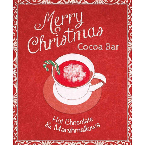 Chalkboard Christmas Signs IV on Red Gold Ornate Wood Framed Art Print with Double Matting by Grove, Beth