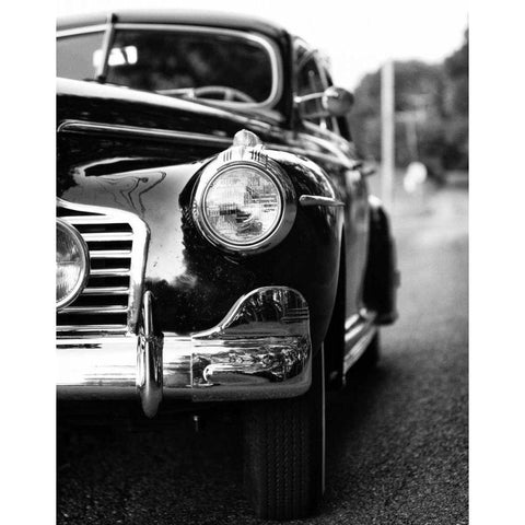 Classic Car II Crop Black Modern Wood Framed Art Print with Double Matting by Aledanda