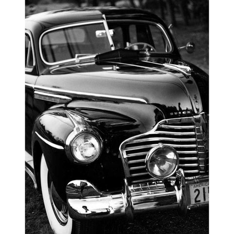 Classic Car III White Modern Wood Framed Art Print by Aledanda