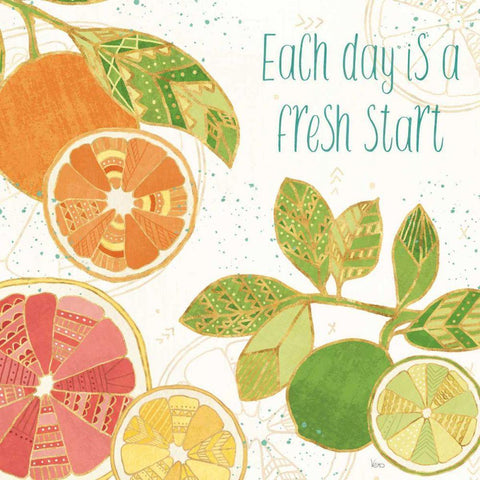 Citrus Splash IV Gold Ornate Wood Framed Art Print with Double Matting by Charron, Veronique