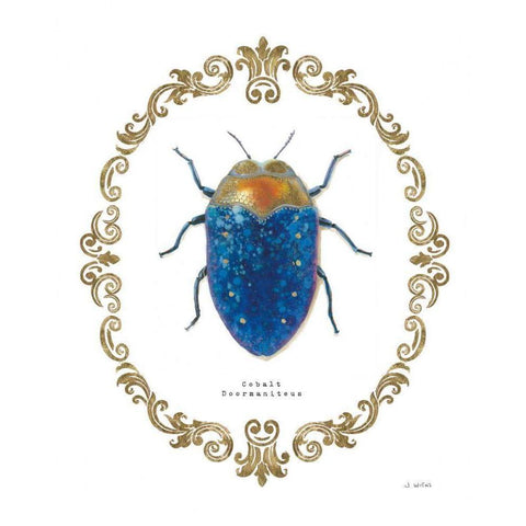Adorning Coleoptera V Gold Ornate Wood Framed Art Print with Double Matting by Wiens, James