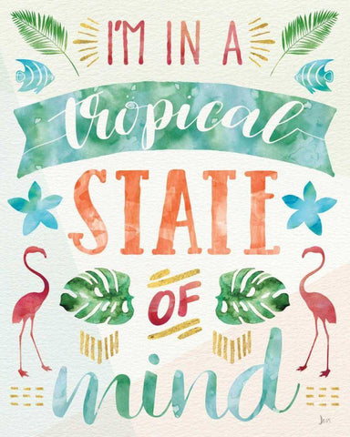 Words of Paradise II White Modern Wood Framed Art Print with Double Matting by Aiken, Jess