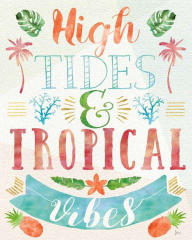 Words of Paradise III White Modern Wood Framed Art Print with Double Matting by Aiken, Jess