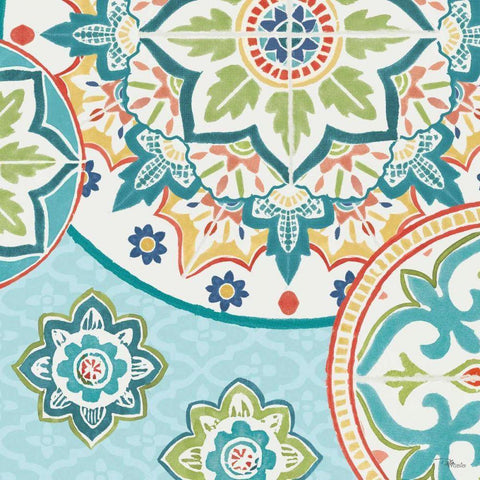 Colorful Journey II Black Modern Wood Framed Art Print by Pela Studio