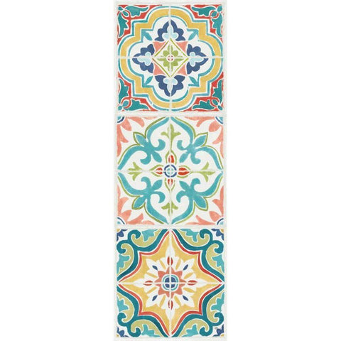 Colorful Journey VI White Modern Wood Framed Art Print by Pela Studio