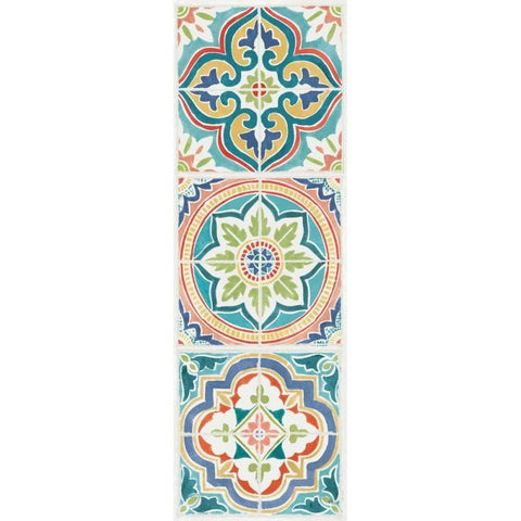 Colorful Journey VII White Modern Wood Framed Art Print by Pela Studio