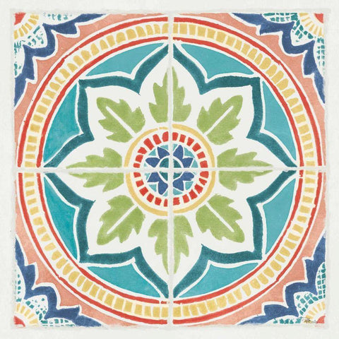 Colorful Journey XI Black Ornate Wood Framed Art Print with Double Matting by Pela Studio