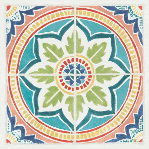 Colorful Journey XI Gold Ornate Wood Framed Art Print with Double Matting by Pela Studio