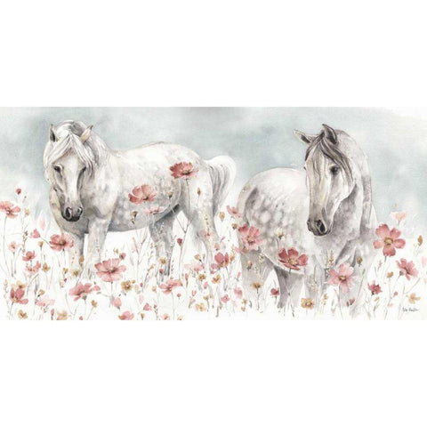 Wild Horses III White Modern Wood Framed Art Print by Audit, Lisa