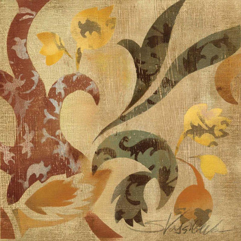 Floral Fragment II WAG Gold Ornate Wood Framed Art Print with Double Matting by Vassileva, Silvia