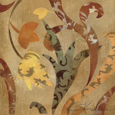 Floral Fragment IV WAG Gold Ornate Wood Framed Art Print with Double Matting by Vassileva, Silvia