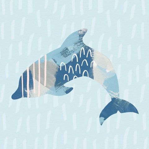 Coastal Cool III White Modern Wood Framed Art Print with Double Matting by Hershey, Moira