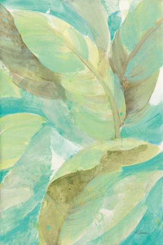 Under the Palms II White Modern Wood Framed Art Print with Double Matting by Hristova, Albena