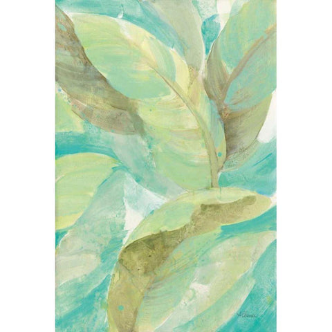 Under the Palms II White Modern Wood Framed Art Print by Hristova, Albena