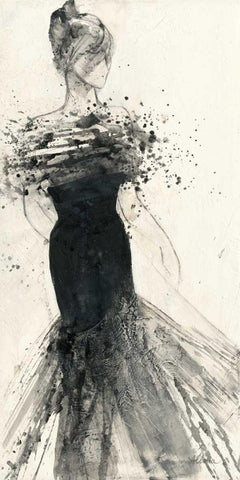 At the Premiere I Black Ornate Wood Framed Art Print with Double Matting by Hristova, Albena