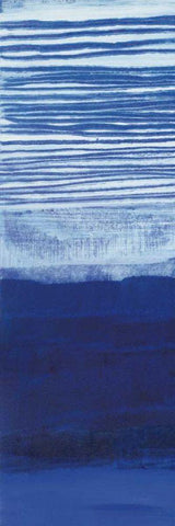 Blue Haze II White Modern Wood Framed Art Print with Double Matting by Maye, Jo