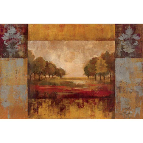 Landscape in Gold Gold Ornate Wood Framed Art Print with Double Matting by Vassileva, Silvia