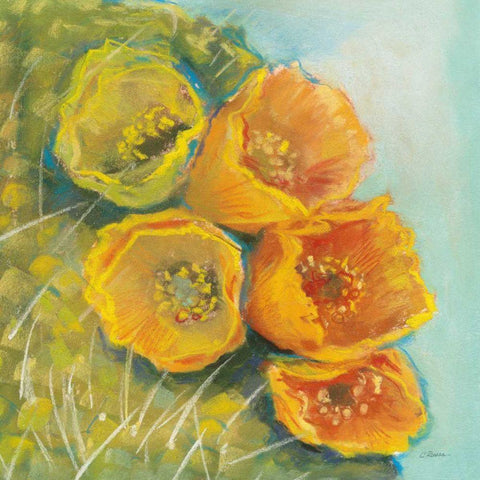 Blooming Succulent II Gold Ornate Wood Framed Art Print with Double Matting by Rowan, Carol