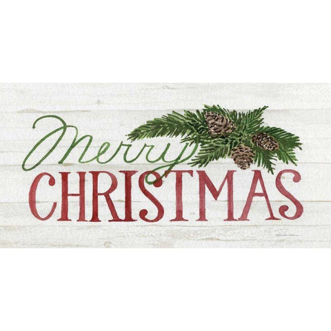 Holiday Saying II on Wood Whitewash Dark Black Modern Wood Framed Art Print with Double Matting by McKenna, Kathleen Parr