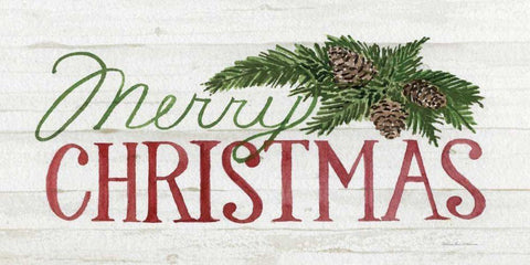 Holiday Saying II on Wood Whitewash Dark White Modern Wood Framed Art Print with Double Matting by McKenna, Kathleen Parr