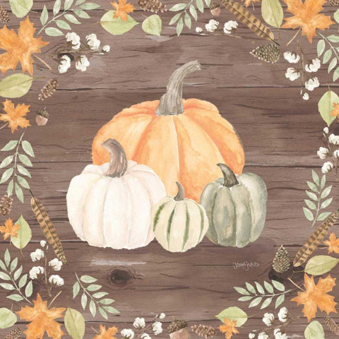 Autumn Offering II Dark Black Modern Wood Framed Art Print by Jackson, Jenaya