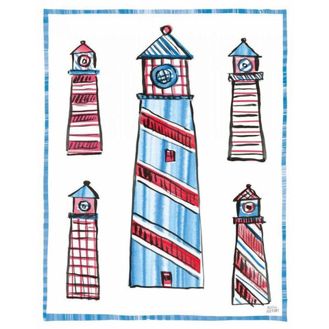 Coastal Americana II White Modern Wood Framed Art Print by Averinos, Melissa