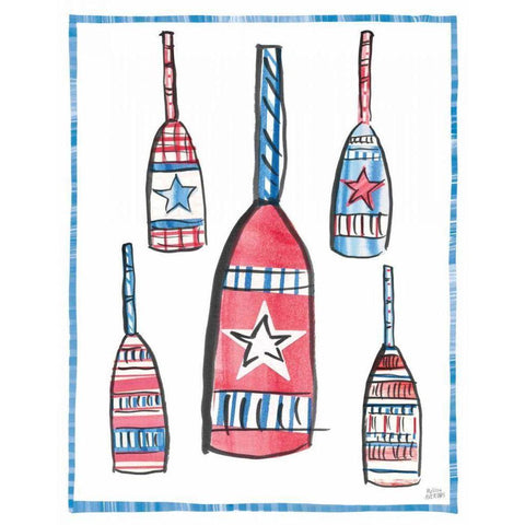 Coastal Americana III Black Modern Wood Framed Art Print by Averinos, Melissa