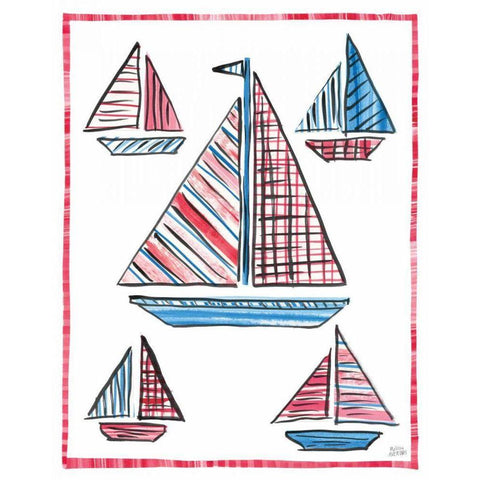 Coastal Americana IV White Modern Wood Framed Art Print by Averinos, Melissa