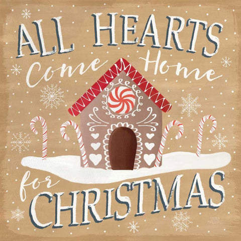 Christmas Cheer VII Gold Ornate Wood Framed Art Print with Double Matting by Marshall, Laura
