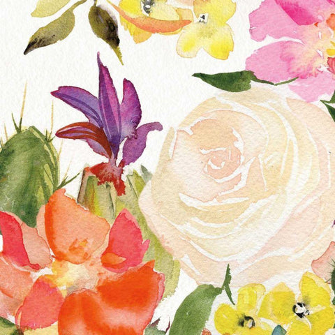 Desert Rose I White Modern Wood Framed Art Print with Double Matting by Rice, Kristy