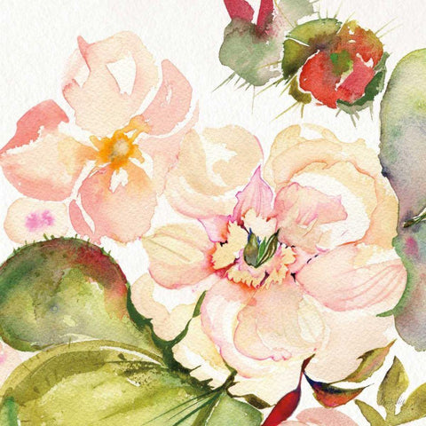 Desert Rose III White Modern Wood Framed Art Print by Rice, Kristy