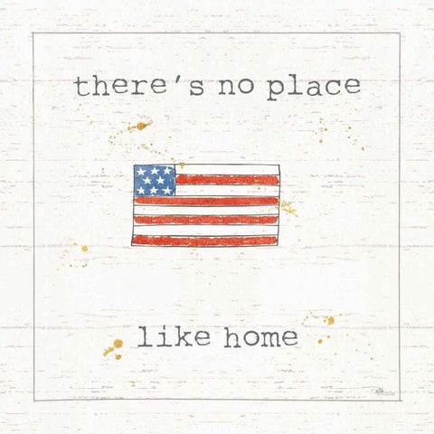 USA Cuties I Shiplap Black Modern Wood Framed Art Print with Double Matting by Pela Studio