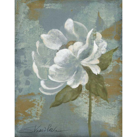 Peony Tile II - Wag White Modern Wood Framed Art Print by Vassileva, Silvia