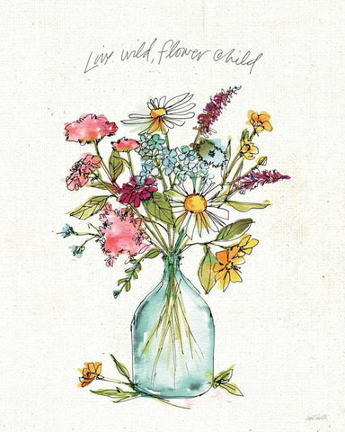 Simply Petals II White Modern Wood Framed Art Print with Double Matting by Tavoletti, Anne