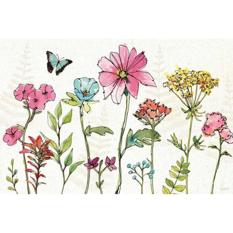 Simply Petals V Gold Ornate Wood Framed Art Print with Double Matting by Tavoletti, Anne