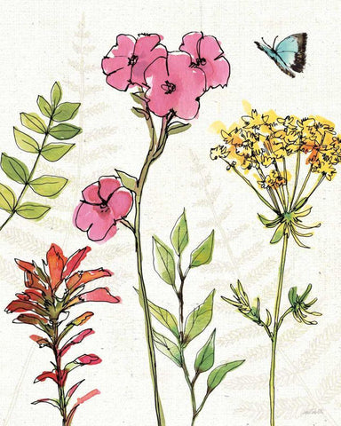 Simply Petals VI Black Ornate Wood Framed Art Print with Double Matting by Tavoletti, Anne