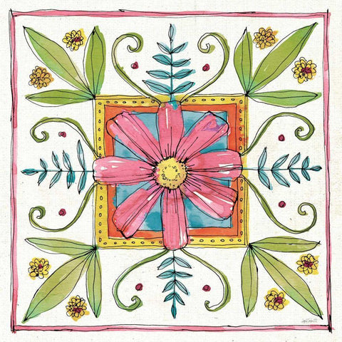 Simply Petals XII Gold Ornate Wood Framed Art Print with Double Matting by Tavoletti, Anne