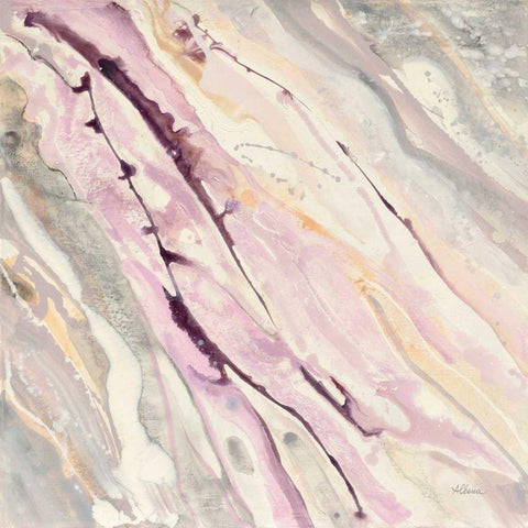 Flowing I Black Modern Wood Framed Art Print with Double Matting by Hristova, Albena