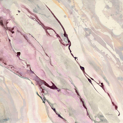 Flowing II Black Modern Wood Framed Art Print with Double Matting by Hristova, Albena