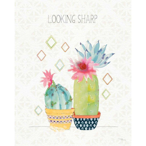 Sweet Succulents III Gold Ornate Wood Framed Art Print with Double Matting by Pela Studio