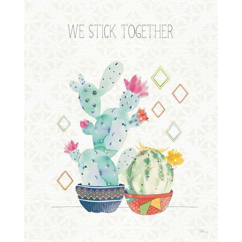 Sweet Succulents IV White Modern Wood Framed Art Print by Pela Studio