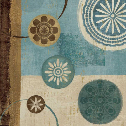 New Generation Blue II White Modern Wood Framed Art Print by Charron, Veronique