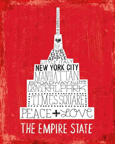 Iconic NYC IV White Modern Wood Framed Art Print with Double Matting by Mullan, Michael