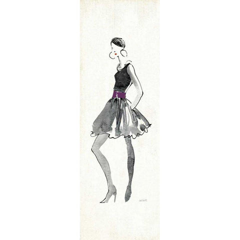 Purple Flair I White Modern Wood Framed Art Print by Tavoletti, Anne