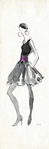 Purple Flair I Black Ornate Wood Framed Art Print with Double Matting by Tavoletti, Anne