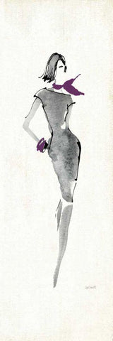 Purple Flair II Black Ornate Wood Framed Art Print with Double Matting by Tavoletti, Anne