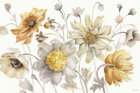 Fields of Gold I Black Ornate Wood Framed Art Print with Double Matting by Audit, Lisa