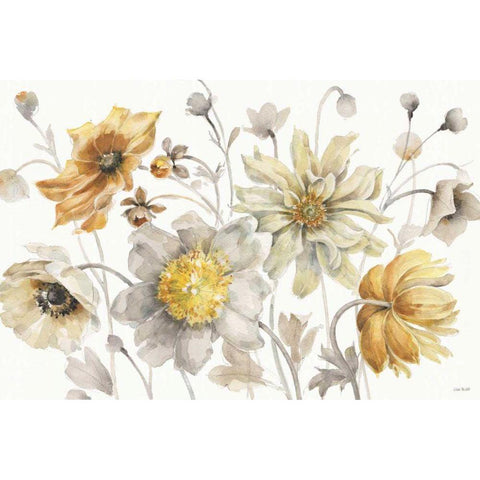 Fields of Gold I White Modern Wood Framed Art Print by Audit, Lisa